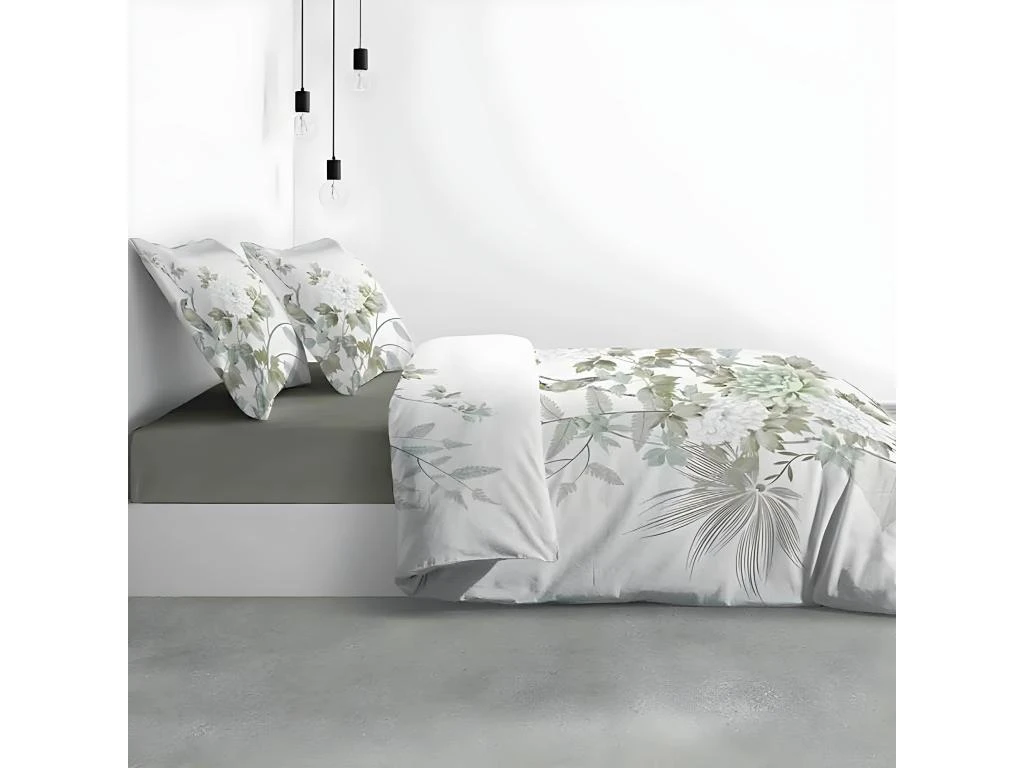 Housse De Couette 240x260 Cm + 2 Taies D'oreiller 65x65 Cm 100% Coton 47 Fils Lobia 3 Housse De Couette 240x260 Cm + 2 Taies D'oreiller 65x65 Cm 100% Coton 47 Fils Lobia – Image 3