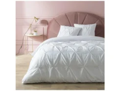 Housse De Couette + 2 Taies 220 X 240 Cm Effet Plisse Helo