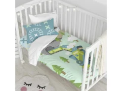 Parure Housse De Couette Berceau 100x120 Cm Train