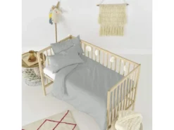 Parure Housse De Couette Lit Bébé 115x145 Cm Basic