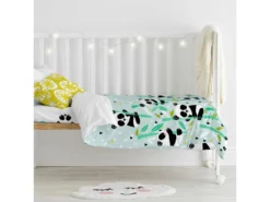 Parure Housse De Couette Berceau 100x120 Cm Panda Garden Blue -Herman Miller Magasin linge de lit 11285705