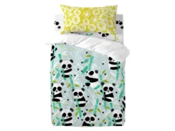 Parure Housse De Couette Berceau 100x120 Cm Panda Garden Blue -Herman Miller Magasin linge de lit 11285709