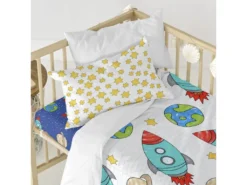 Parure Housse De Couette Berceau 100x120 Cm Space Rocket -Herman Miller Magasin linge de lit 11290953