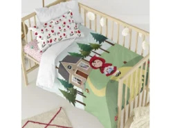 Parure Housse De Couette Lit Bébé 115x145 Cm Red Riding Hood