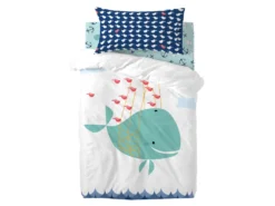 Parure Housse De Couette Lit Bébé 115x145 Cm Whale -Herman Miller Magasin linge de lit 11291129