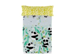 Parure Drap 180x270 Cm Panda Garden Blue -Herman Miller Magasin linge de lit 11322811