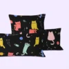 Taie D'oreiller 45x110 Cm (x2) Cosmic Cats