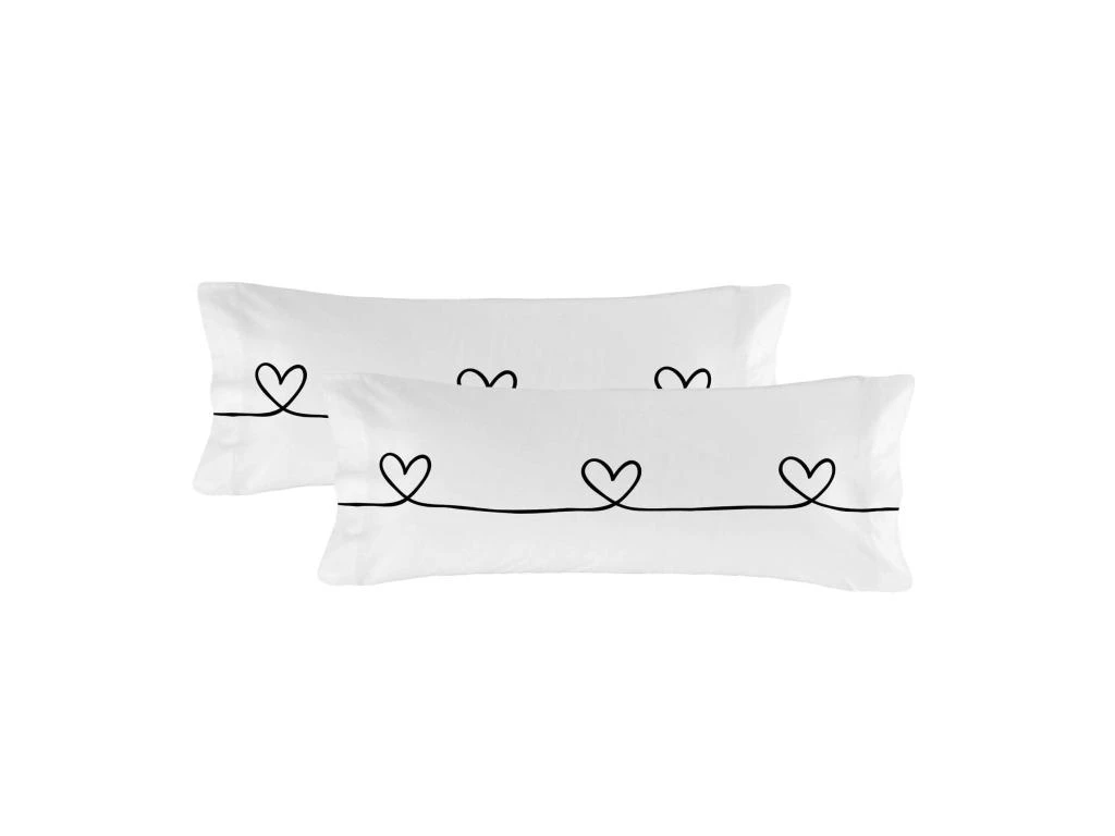 Taie D'oreiller 45x110 Cm (x2) My Love 3 Taie D'oreiller 45x110 Cm (x2) My Love – Image 3