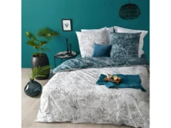 Parure De Lit 2 Personnes 260 X 240 Cm Housse De Couette Avec 2 Taies Imprimé Jungle -Herman Miller Magasin linge de lit 12441133