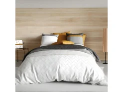 Housse De Couette 140x200 Cm + 1 Taie D'oreiller 63x63 Cm 100% Coton 57 Fils Corki