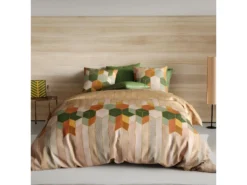 Housse De Couette 240x260 Cm + 2 Taies D'oreiller 63x63 Cm 100% Coton 57 Fils Zébu