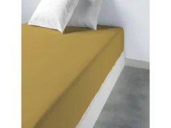 Drap Housse 90x190 +35 Cm 100% Coton 57 Fils Gold