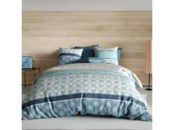 Housse De Couette 240x260 Cm + 2 Taies D'oreiller 63x63 Cm 100% Coton 57 Fils Zircon