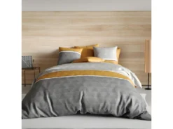 Housse De Couette 140x200 Cm + 1 Taie D'oreiller 63x63 Cm 100% Coton 57 Fils Balmaz