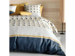 Housse De Couette 220x240 Cm + 2 Taies D'oreiller 63x63 Cm 100% Coton 57 Fils Arcane -Herman Miller Magasin linge de lit 12490883