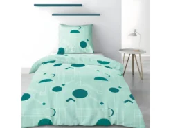 Housse De Couette 140x200 Cm + 1 Taie D'oreiller 100% Polyester 60 Gsm Hawak