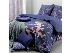 Housse De Couette 220x240 Cm + 2 Taies D'oreiller 65x65 Cm 100% Coton 47 Fils Paola