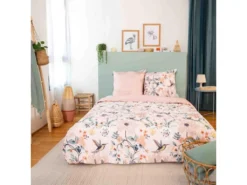 Housse De Couette 220x240 Cm + 2 Taies D'oreiller 63x63 Cm 100% Coton 57 Fils Panga