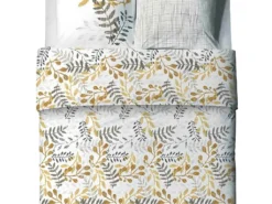 Housse De Couette 220x240 Cm + 2 Taies D'oreiller 65x65 Cm 100% Coton Bio 57 Fils Eloa -Herman Miller Magasin linge de lit 12565073