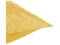 Dessus De Lit Jaune Moutarde Motif Tresse 240 X 260 Cm Avec 2 Taies -Herman Miller Magasin linge de lit 12566539