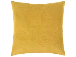 Dessus De Lit Réversible Jaune Moutarde Imprimé Jungle 240 X 260 Cm Avec 2 Taies -Herman Miller Magasin linge de lit 12569079