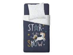 Parure De Couette 140 X 200 "star Of The Show" Réversible 100% Coton / 57 Fils/cm² -Herman Miller Magasin linge de lit 13203575