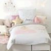 Parure De Couette 140 X 200 "princesse" Réversible 100% Coton / 57 Fils/cm²