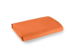 Drap Plat 1 Place Et 2 Places 100% Coton/57 Fils/cm² - Orange - 180 X 290 Cm Pour Lit 1 Place