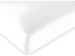 Drap Housse 57 Fils/cm² - Blanc - 140 X 190 Cm