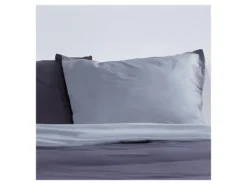 Parure De Lit Coton 2 Personnes - 240x260 Cm - Bicolore Gris Noa -Herman Miller Magasin linge de lit 13501085