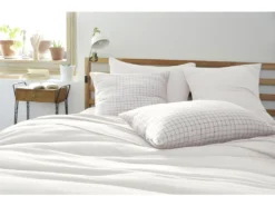 Taie D'oreiller Tissé-teint Petits Carreaux Déco "Gaze De Coton" - Gaïa Mix Chantilly - 50 X 70 Cm -Herman Miller Magasin linge de lit 13545235