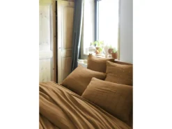 Taie D'oreiller Brodée Déco"Gaze De Coton" - Gaïa Boho Camel - 60 X 60 Cm -Herman Miller Magasin linge de lit 13545251