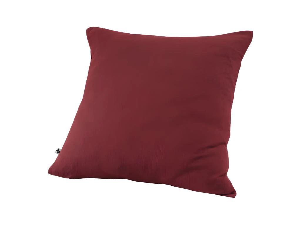Taie D'oreiller "Gaze De Coton" - Gaïa Lie De Vin - 60 X 60 Cm 2 Taie D'oreiller "Gaze De Coton" - Gaïa Lie De Vin - 60 X 60 Cm – Image 2