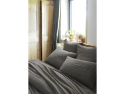 Taie D'oreiller Brodée Déco"Gaze De Coton" - Gaïa Boho Granit - 50 X 70 Cm -Herman Miller Magasin linge de lit 13545389