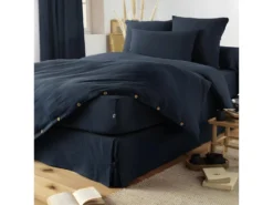 Taie D'oreiller "Gaze De Coton" - Gaïa Minuit - 50 X 70 Cm -Herman Miller Magasin linge de lit 13545569