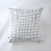 Taie D'oreiller Tissé-teint Petits Carreaux Déco "Gaze De Coton" - Gaïa Mix Chantilly - 60 X 60 Cm