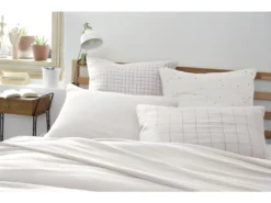 Taie D'oreiller Tissé-teint Petits Carreaux Déco "Gaze De Coton" - Gaïa Mix Chantilly - 60 X 60 Cm -Herman Miller Magasin linge de lit 13545687