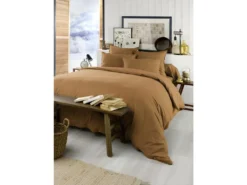 Housse De Couette "Candice" Flanelle De Coton - Candice Camel - Housse De Couette 200 X 200 Cm