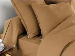 Housse De Couette "Candice" Flanelle De Coton - Candice Camel - Housse De Couette 200 X 200 Cm -Herman Miller Magasin linge de lit 13546547