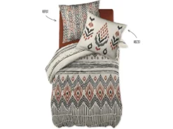Parure De Couette 140 X 200 "Minots" Réversible 100% Coton / 57 Fils/cm² - Ethnic