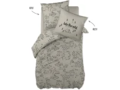 Parure De Couette 140 X 200 "Minots" Réversible 100% Coton / 57 Fils/cm² - Wild