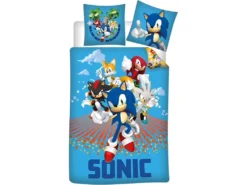 Parure De Couette 140 X 200 "Sonic Heros 2" Microfibre / 100% Polyester