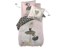 Parure De Couette 140 X 200 "Minots" Réversible 100% Coton / 57 Fils/cm² - Mon étoile