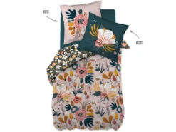 Parure De Couette 140 X 200 "Minots" Réversible 100% Coton / 57 Fils/cm² - Champêtre