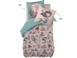 Parure De Couette 140 X 200 "Minots" Réversible 100% Coton / 57 Fils/cm² - Maéria