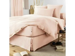 Drap Housse "Gaze De Coton" - Gaïa Guimauve - 160 X 200 Cm Bonnet De 30 Cm -Herman Miller Magasin linge de lit 13549229