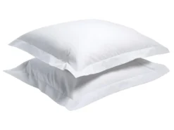 Taie D'oreiller Percale 100% Coton Peigné - Blanc - 65x65cm -Herman Miller Magasin linge de lit 13604413