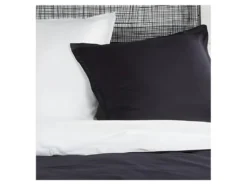 Parure De Lit Coton 2 Personnes - 240x260 Cm - Bicolore Gris Et Blanc Yaël -Herman Miller Magasin linge de lit 13607185