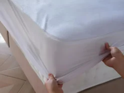 Protège Matelas éponge Imperméable Anti-acariens 160 X 200 + 25 Cm
