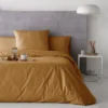 Housse De Couette Unie En Coton Toffee 260x240 Cm PURE